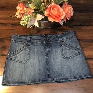 Hydraulic denim mini skirt size 11/12